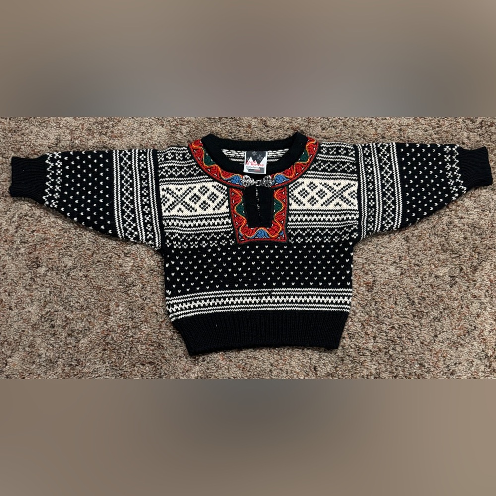 Dale of Norway Black and White Nordic Sweater